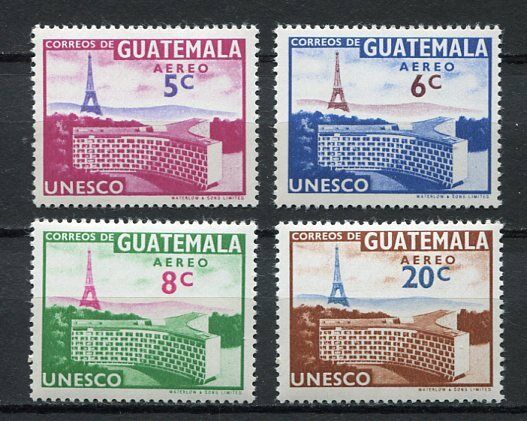 37302) Guatemala 1960 Mnh Unesco & Eiffel Tower 4v
