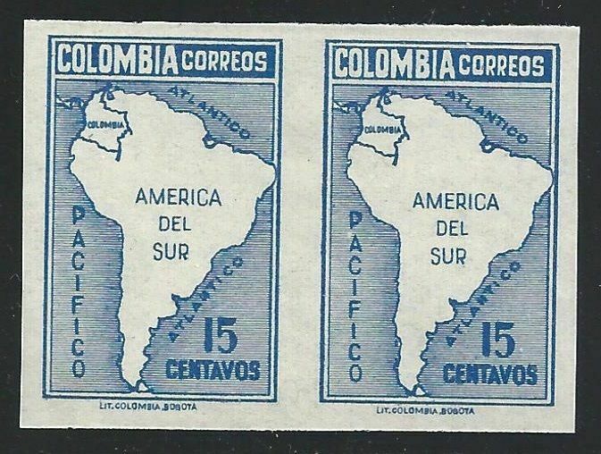 1946 Kolumbien, Yt 397 Mnh / Paar Kein Noppen Sorten-'